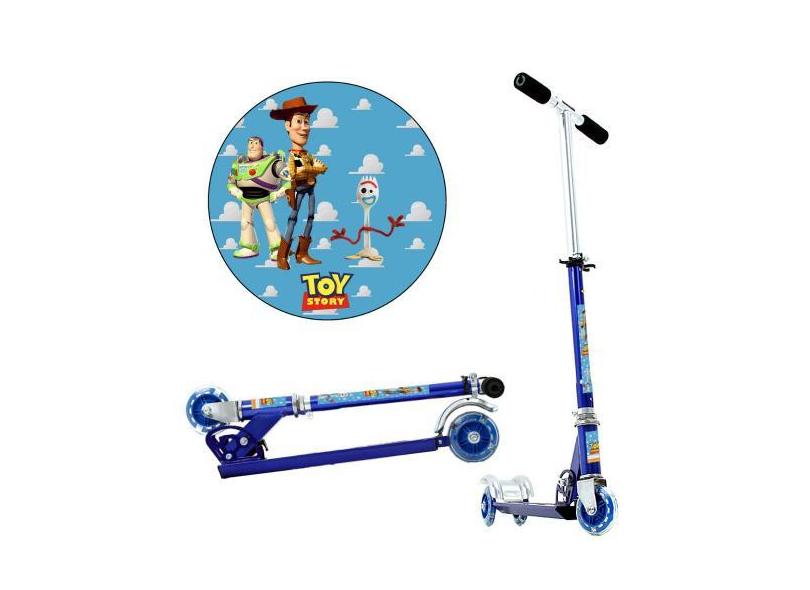 Patinete Toy Story Pixar 3 Rodas Infantil Azul De Alumínio - Dm Radica