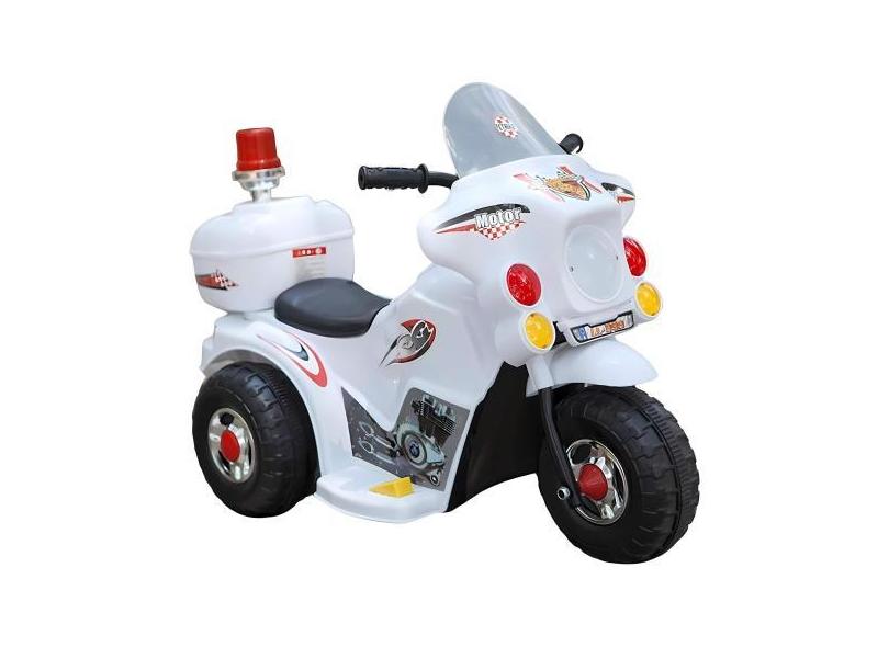 Mini Moto Elétrica Infantil 6V Até 30kg C/ Baú Branco Zippy Toys - 902