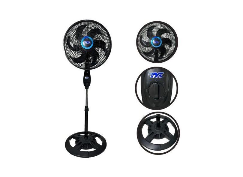 Ventilador Chão Solaris Fs1608 Com 6 Pás De Plástico Preto Estrutura P