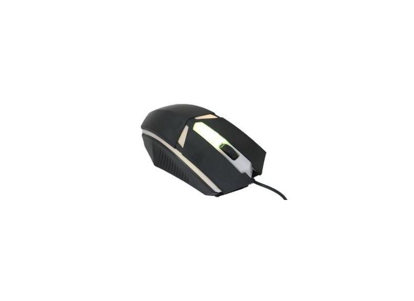 Mouse USB 3 Botões 1200DPIs Gamer MU003 Led RGB - Megatom