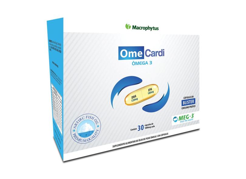 OMECARDI ÔMEGA 3 1000MG 30 CáPSULAS Macrophytus 
