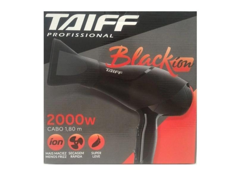 Secador de Cabelo Profissional 2200 Watts - Taiff TAIFF BLACK ION