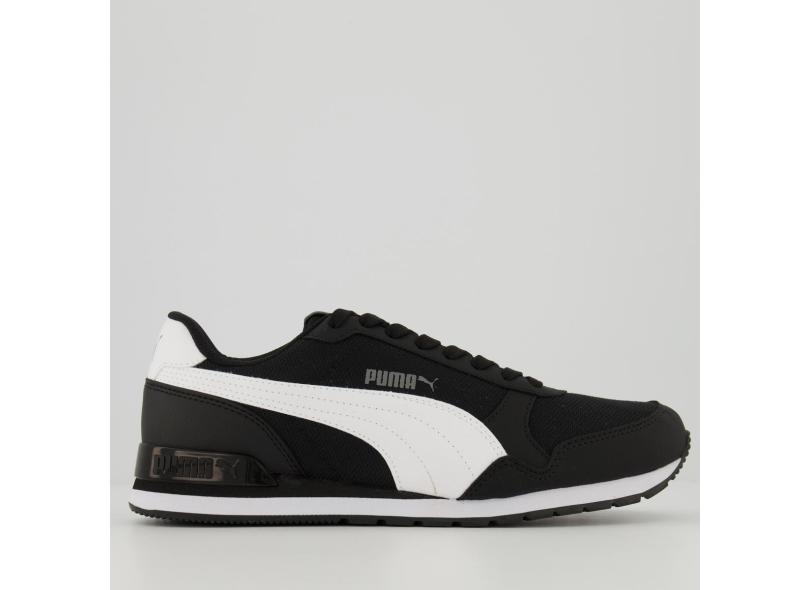 Tênis Puma ST Runner V2 SN Preto e Branco-Masculino