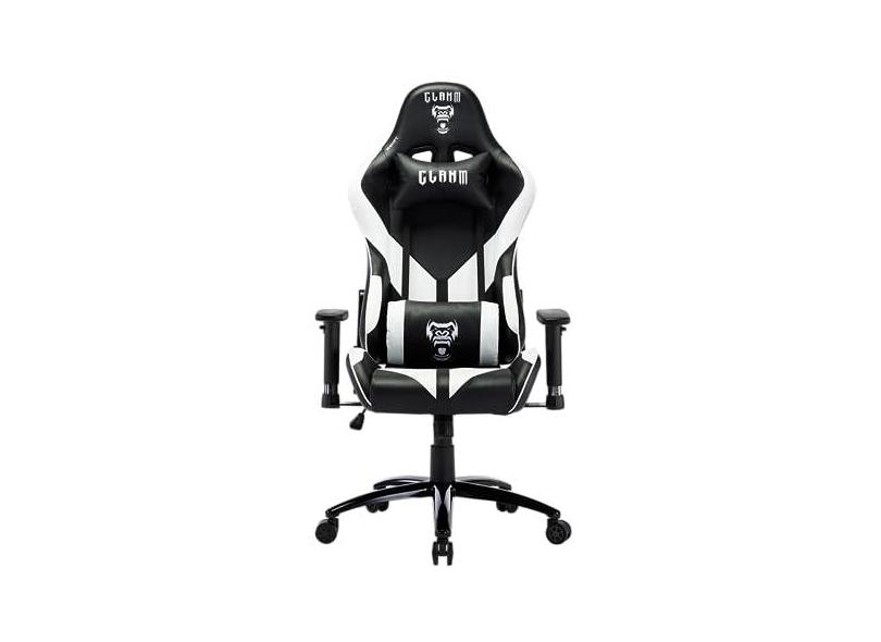 CADEIRA GAMER PRETO COM BRANCO CL-CM081 - CLANM