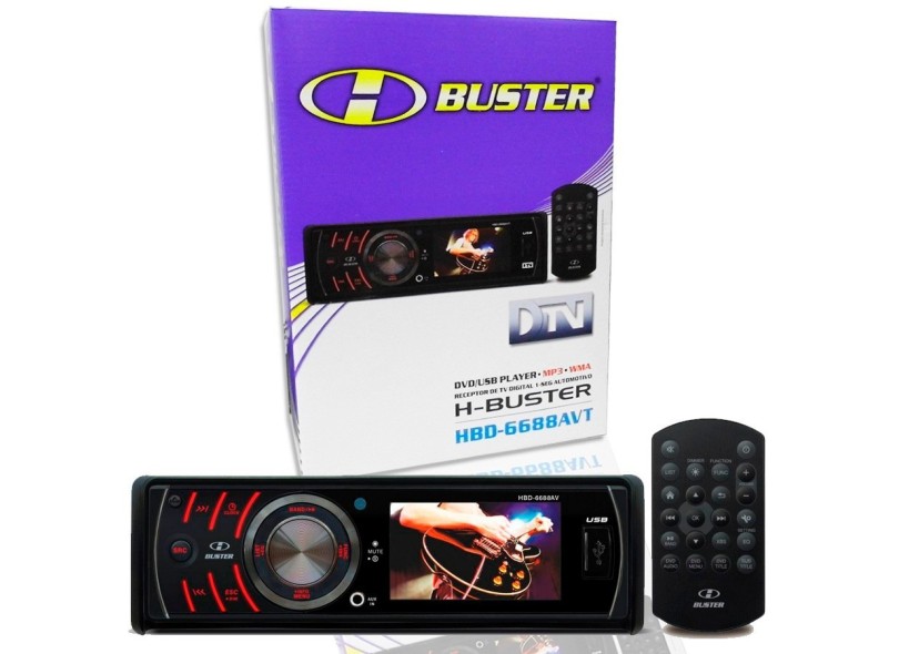 DVD Player Automotivo H-Buster HBD-6688AVT