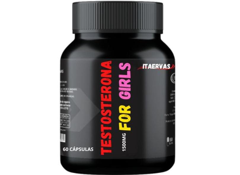 Testosterona FOR GIRLS 1500mg Massa Muscular Hipertrofia Ganhar Peso Rápido