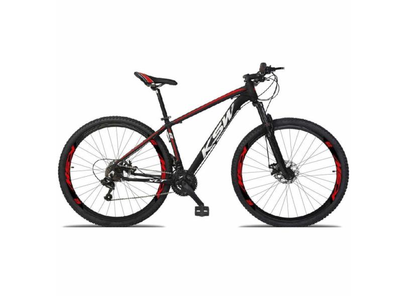 Bicicleta 27 Marchas KSW XLT Aro 29  Câmbio Altus Freio Hidráulico MTB 32r