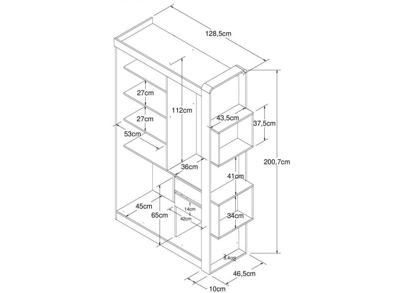Guarda-Roupa Solteiro 3 Portas 2 Gavetas com Espelho Doce Cheiro Art in Móveis