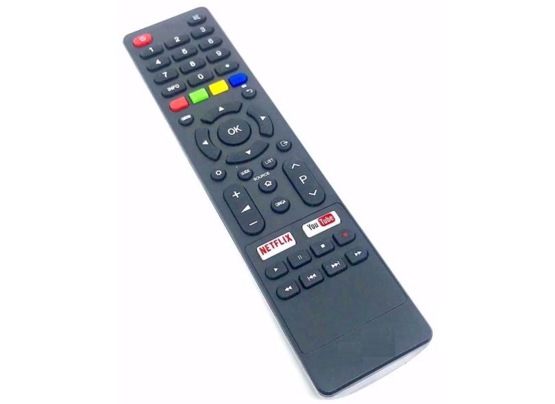 Telecomondo Per TV Telefunken RC5118: Con Tasti Netflix E YouTube, Senza Programmazione, Nuovo!