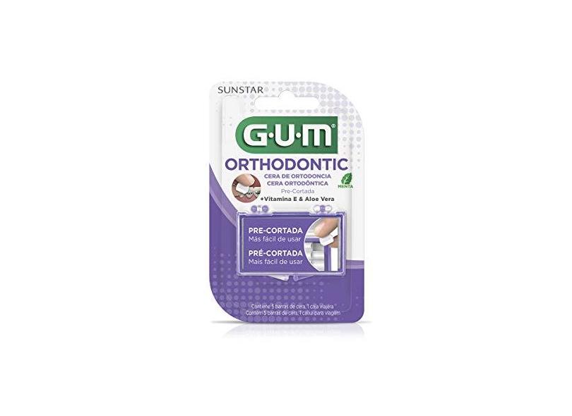 Cera Ortodôntica GUM, Sabor Menta, com vitamina E e Aloe Vera, 5 barras pré cortadas, Gum, Verde