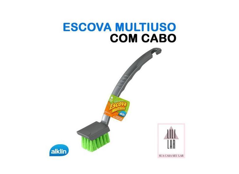 Escova Multiuso Com Cabo Para Limpeza Objetos Tênis Louça- Alklin