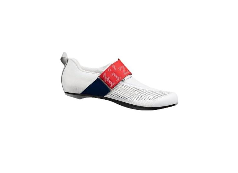 Fizik Tênis masculino Transiro Hydra Carbon Triathlon, Branco/vermelho-azul, 45