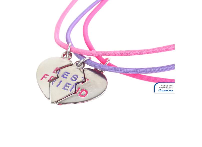 Kit 3 Peças Colar Best Friends Forever Melhores Amigas Show com o