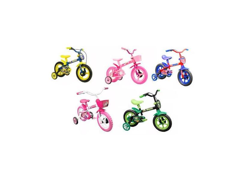 Bicicleta Infantil Aro 12 Track Bikes Arco Íris Com Rodinhas - Track &