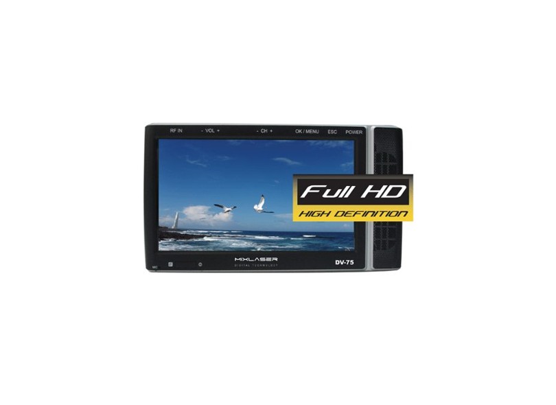 TV Portátil Digital 7" USB/MP3/Cartão de Memória SD Mixlaser DV-75