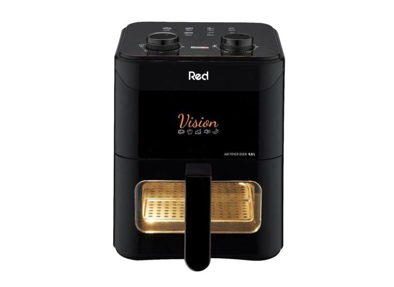 Fritadeira Elétrica sem Óleo Air Fryer Red Vision Af450 4,5 Litros Preta 127v