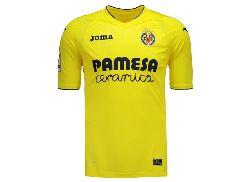 Camisa Torcedor Villarreal I 2016/17 com Número Joma