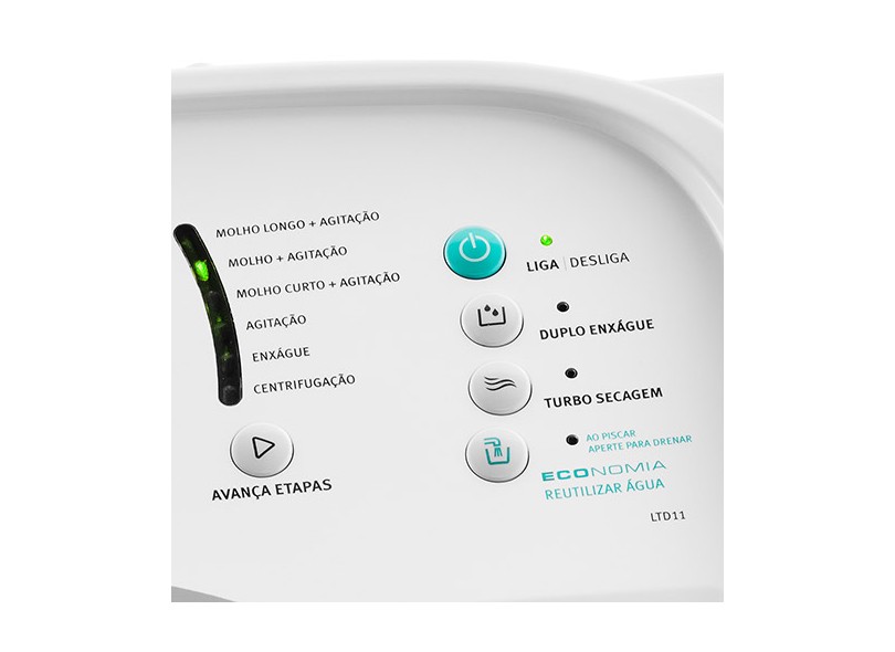 Máquina de Lavar, Lavadora de Roupa Electrolux Turbo Economia 10Kg Branca  - LTD11