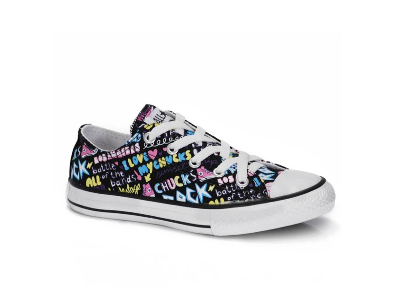 Tênis Converse All Star CT As Print Infantil de Menina Casual Rock Star OX