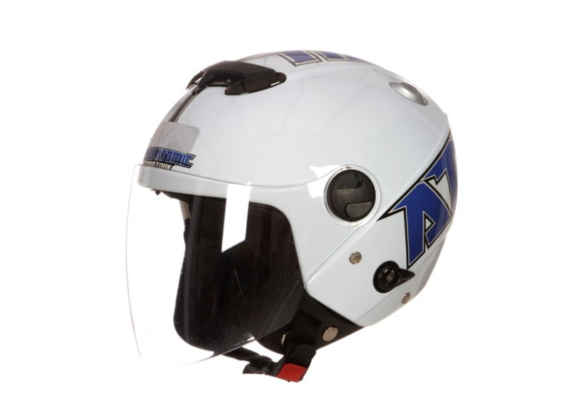 Capacete Protork New Atomic Aberto Fecho de engate rápido Visor Solar