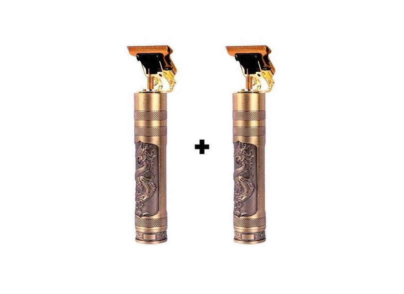 2 Maquininhas Barbeador De Cabelos Clipper Eletrico Dragão - BELLATOR,