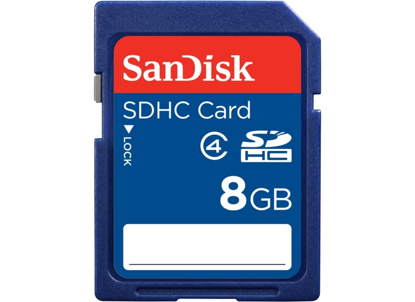 Cartão de Memória SDHC SanDisk 8 GB SDSDB-8192