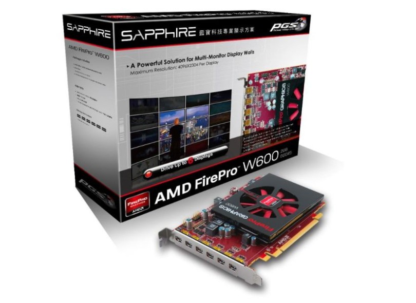 Placa de Video ATI FirePro 600 2 GB DDR5 128 Bits Sapphire 31004-28-40R