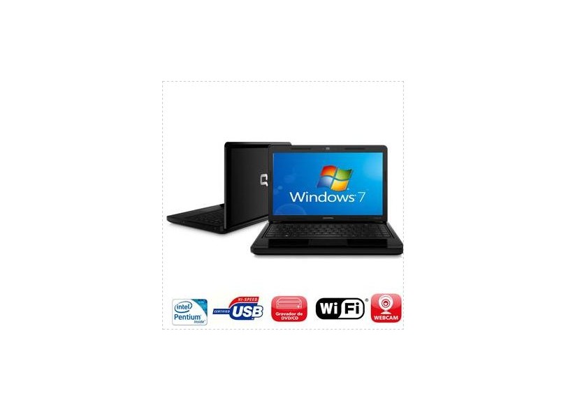 Notebook HP CQ43-112 2GB 500GB Intel Pentium P6200 2.13GHz Windows 7 Starter