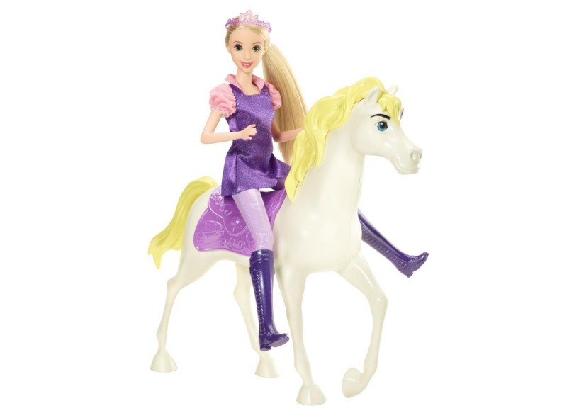 Boneca Barbie Princesas Disney Rapunzel com Cavalo Mattel