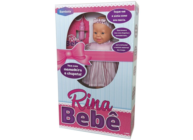 Boneca Rina Bebe Bambola  Brinquedos