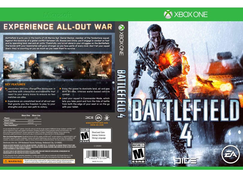 Battlefield 4 Jogo Xbox One Midia Digital