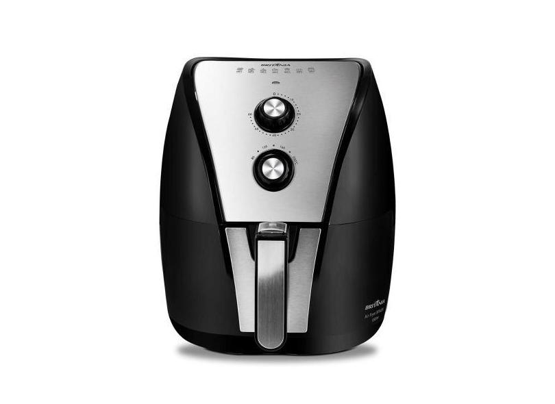 Fritadeira Air Fryer Britânia 5 Litros Antiaderente 1500W Preto/Inox B