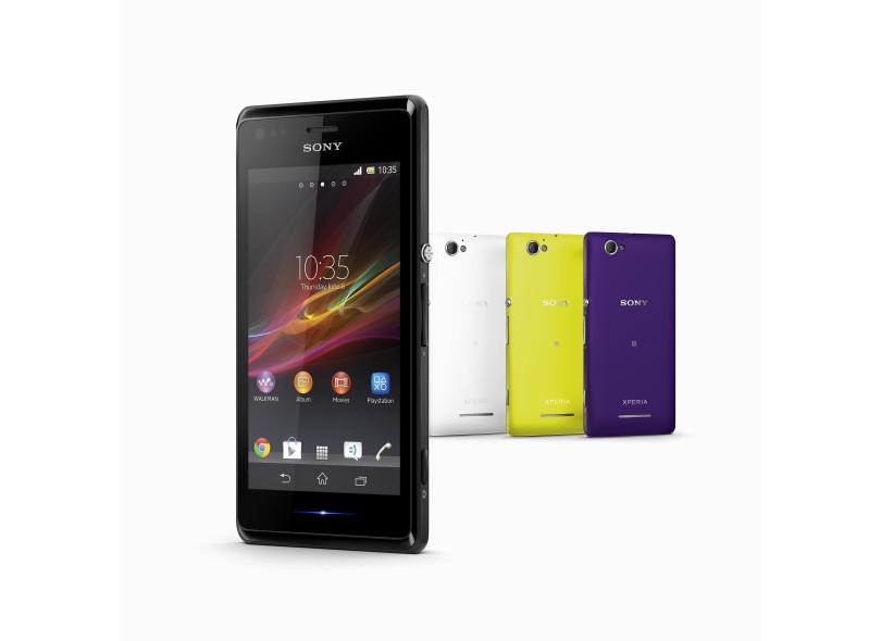 Smartphone Sony Xperia M C2004 Câmera 5,0 MP Desbloqueado 4 GB Android 4.1 (Jelly Bean) 2 Chips 3G Wi-Fi