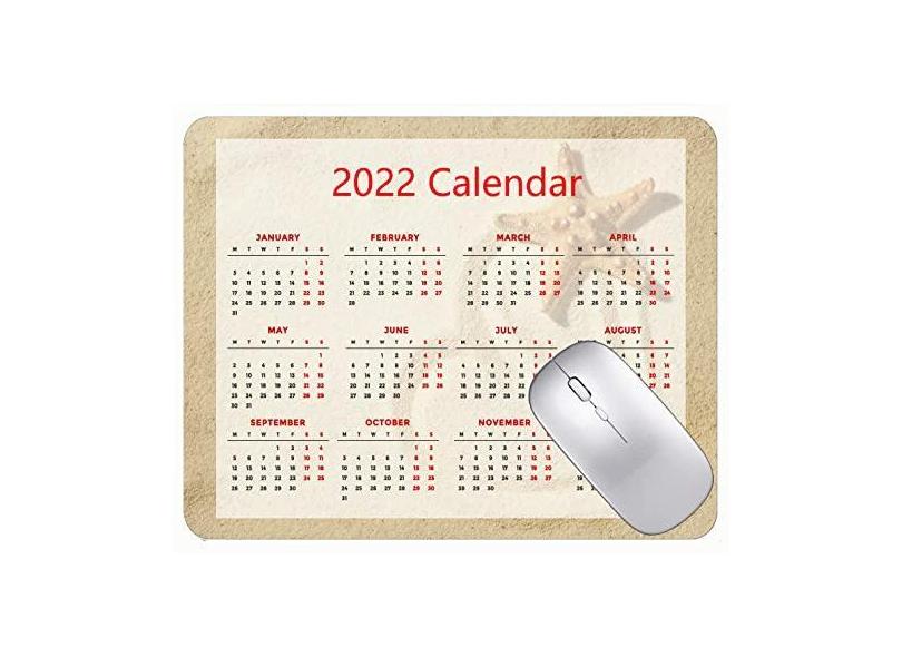 Mouse pad colorido para calendário 2022 ano 2022 estrela-do-mar praia amor coração mouse pad borracha