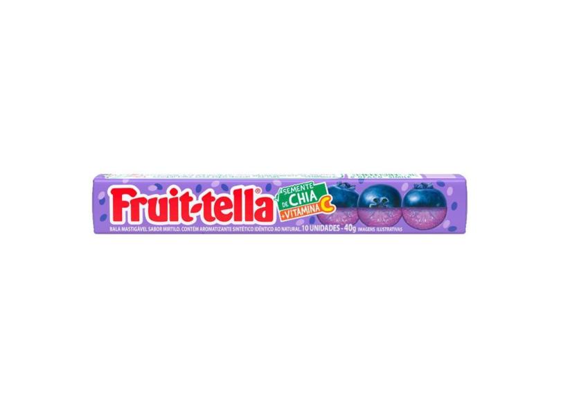Bala Fruit-Tella Semente de Chia + Vitamina C Sabor Mirtilo 40g