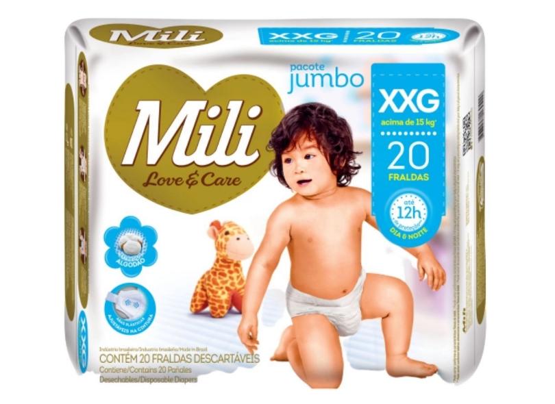 Fralda Mili Love E Care Tamanho Xxg Jumbo Unidades Peso Indicado 15kg Em Promocao E No Buscape