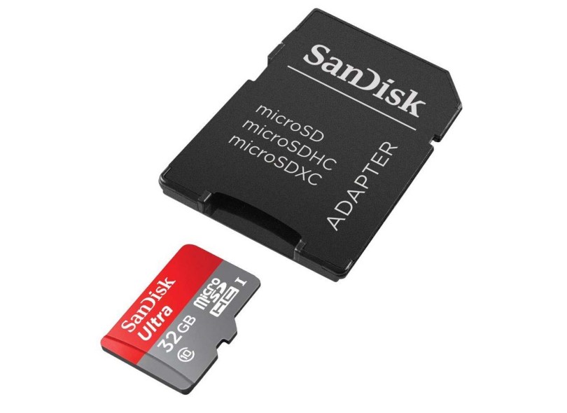 Cartão de Memória Micro SDHC-I com Adaptador SanDisk Ultra 32 GB SDSDQUAN-032G-G4A