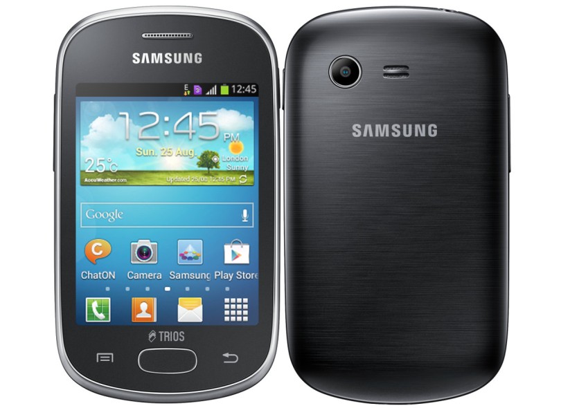 Smartphone Samsung Galaxy Star Trios GT-S5283B Câmera 2,0 MP 3 Chips 4GB Android 4.1 (Jelly Bean) Wi-Fi 3G