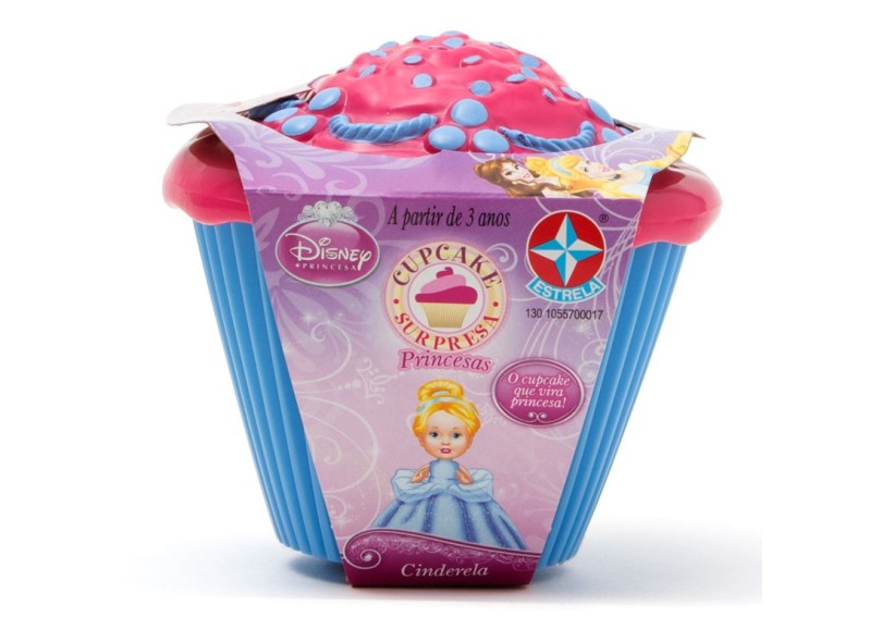 Boneca Cupcake Surpresa Princesas Disney Cinderela Estrela