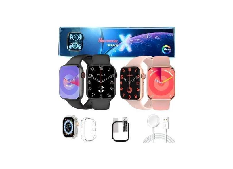 Relogio Smartwatch Serie 10 Original Lançamento Watch X Bluetooth Android IOS Case e Pelicula-Unissex
