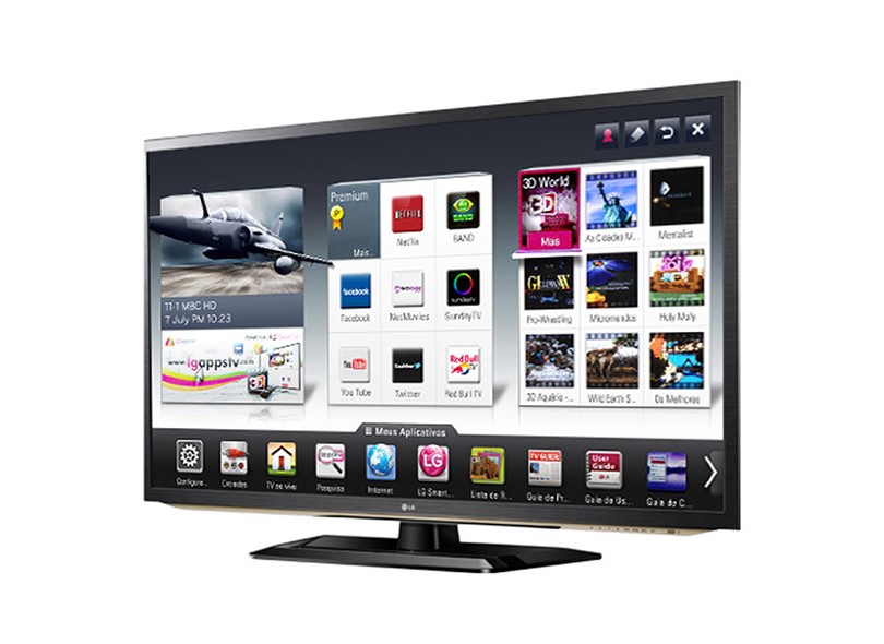 TV LED 42" LG 3D Full HD 4 HDMI Conversor Digital Integrado 42LM6210