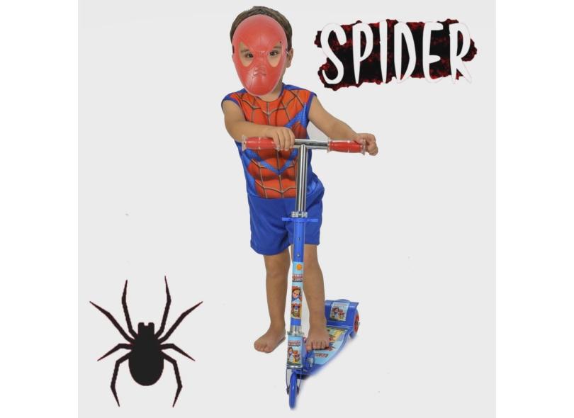 Patinete Infantil Patrulha Azul Mais Fantasia Homem Aranha