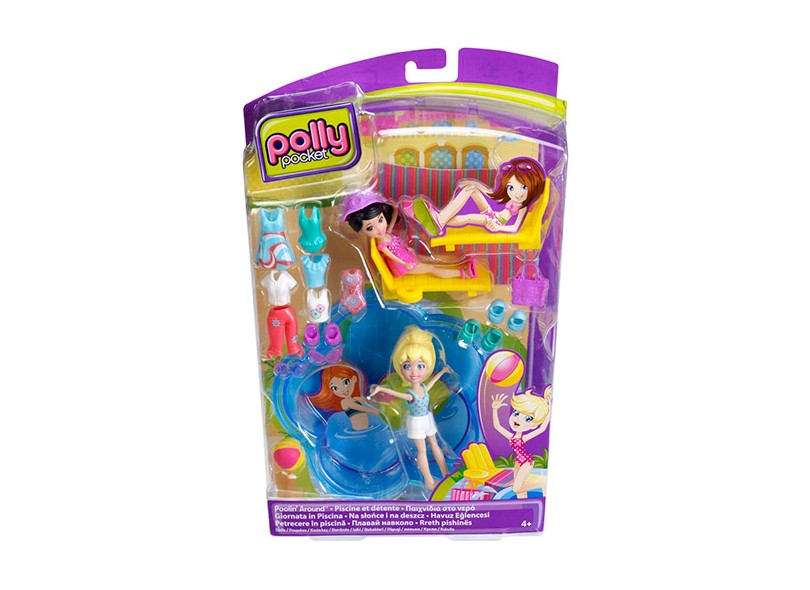 Boneca Polly Pocket Estaçoes da Poly - Diversao na Piscina Mattel