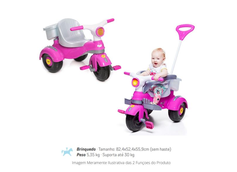 Triciclo Infantil Velocita Classic Rosa - Calesita 994