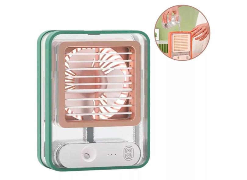 Ventilador de Mesa Silencioso com Umidificador - USB