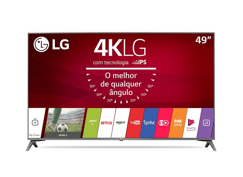 Smart TV TV LED 49" LG 4K HDR Netflix 49UJ6565 4 HDMI