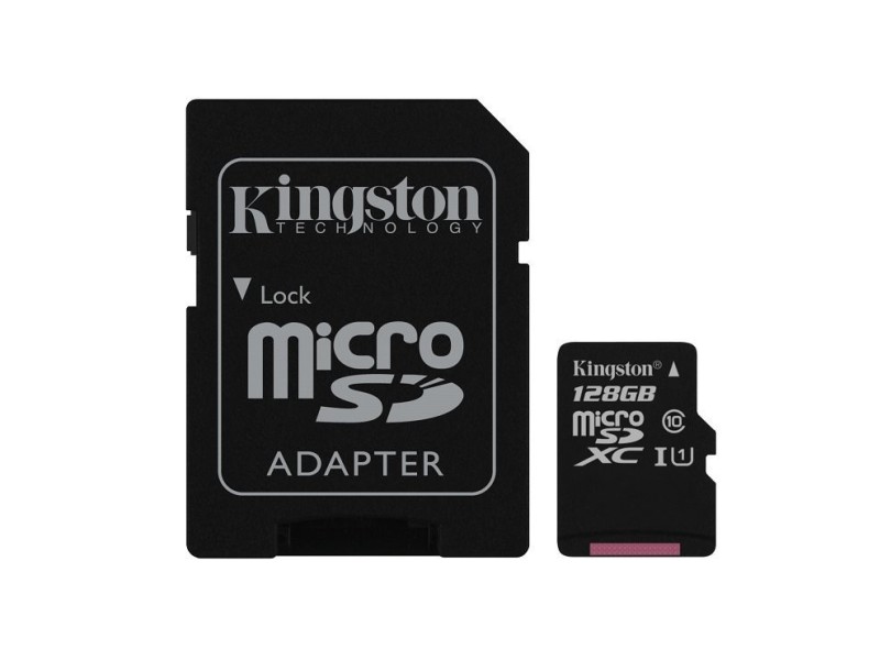 Cartão de Memória Micro SDXC com Adaptador Kingston 128 GB SDCX10/128GB