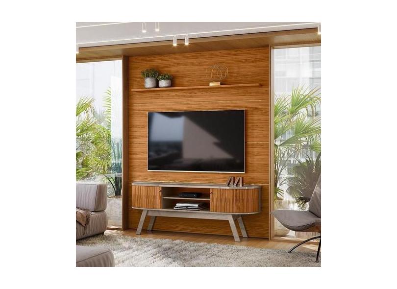 Home Theater Laguna com Painel Para TV até  65 Polegadas Fendi e Natur
