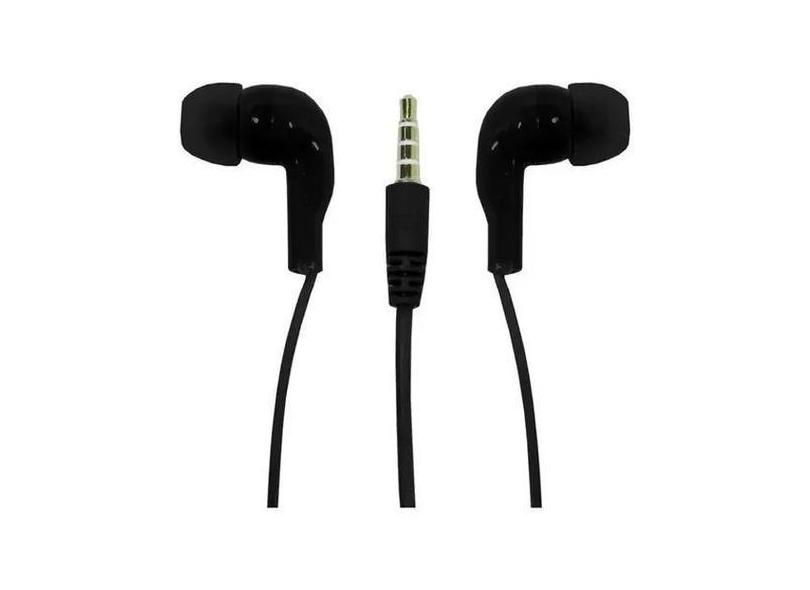 Fone De Ouvido Intra-auricular Preto Fo-11 Slim Pmcell