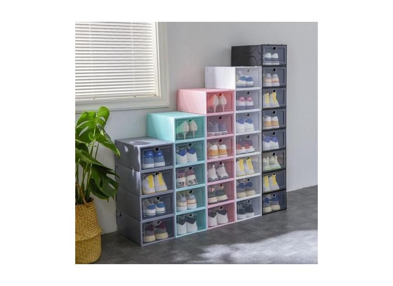 1 Caixa /Organizador Para Tênis Sapatos Multiuso Empa. Tampa Flip - Co